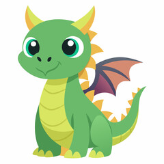 Fototapeta premium Cute dragon isolated 