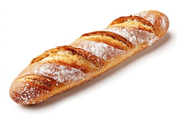 Baguette isolated on white background