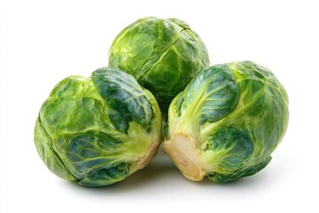 Fototapeta premium Brussels sprouts isolated on white background