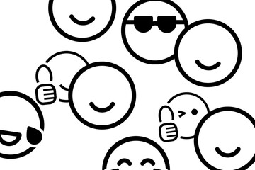 Smile icons in various styles.