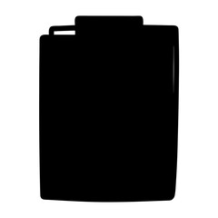 Silhouette of a Stylized File Folder or Briefcase with Rounded Corners