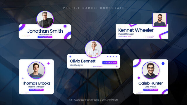 Profile Cards: Corporate