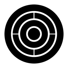 Concentric Circle Design with Radial Lines, A Symbol of Focus and Unity