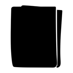 Abstract image of two sheets of paper with slightly rounded corners