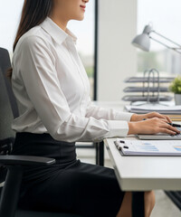 businesswoman working on computer