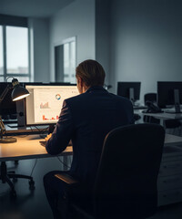 businessman working on computer