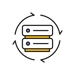 Data Sync Icon vector stock illustration