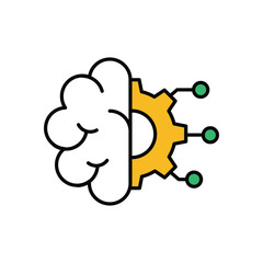 Machine Learning Icon vector stock illustration