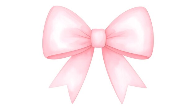 Pastel pink bow, digitally rendered