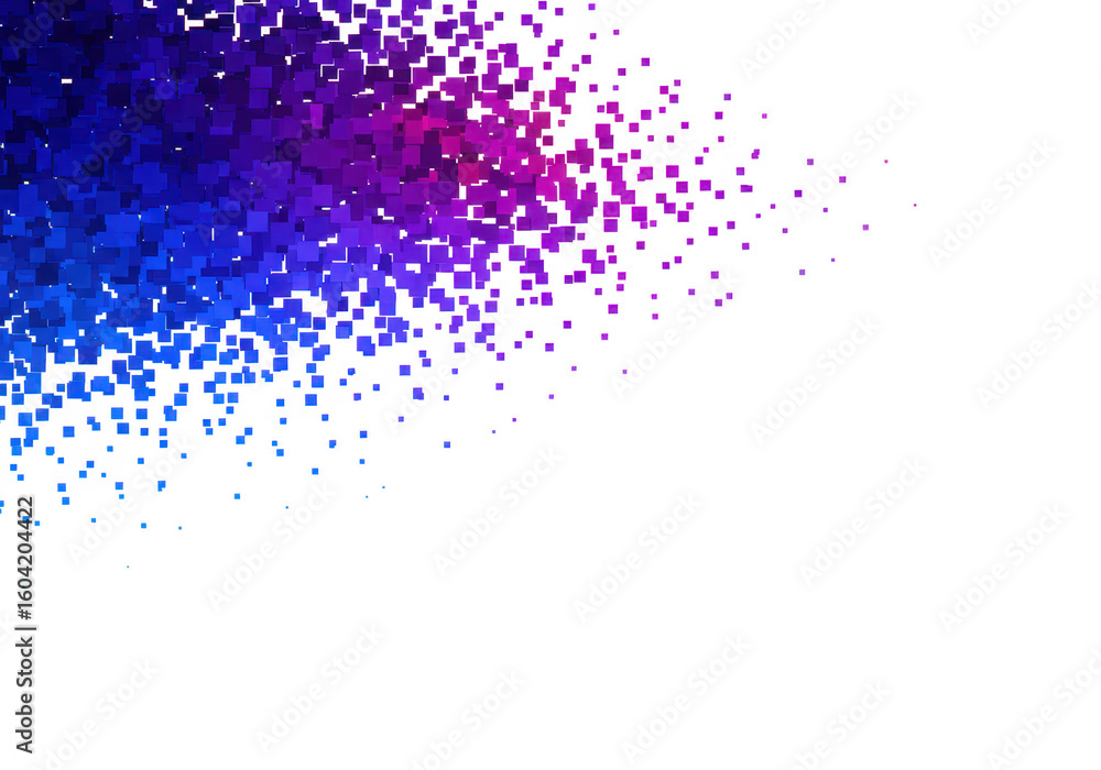 Poster a modern abstract background features a colorful pixelated design, isolated on transparent backgroun