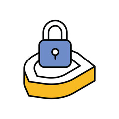 Cybersecurity Icon vector stock illustration