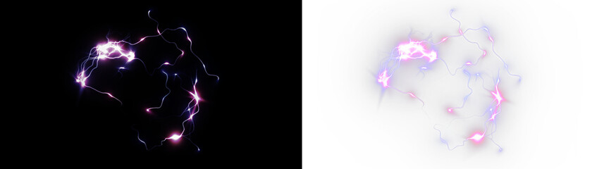 Electric, storm, lightning, energy, flash — isolated PNG Overlay with transparent background for realistic weather effects. Ideal for designs featuring nature’s power and dramatic electric motion.