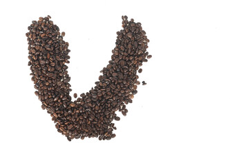Coffee letter V