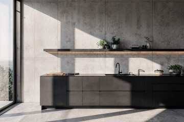 Modern kitchen wall