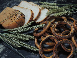 fresh bread in a basket