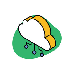 Cloud Computing Icon vector stock illustration