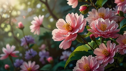 Obraz premium pink magnolia flowers
