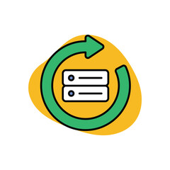 Data Backup Icon vector stock illustration