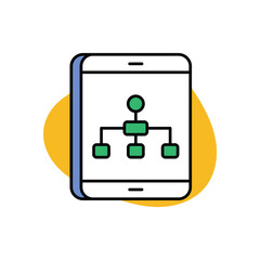 Digital Workflow Icon vector stock illustration