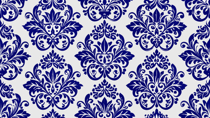 Seamless Patterns dark blue ornamental designs damask style backgrounds for wallpaper the bedroom, patterned fills, webs pages, surface textures,clothes, damask, elegant, graphic, luxury, material,