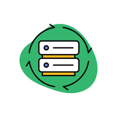 Data Sync Icon vector stock illustration