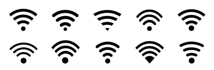  Wifi icon . wi-fi icon sign for remote internet access. Vector illustration