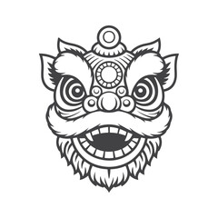 Fierce lion head traditional design chinese lion dance cultural