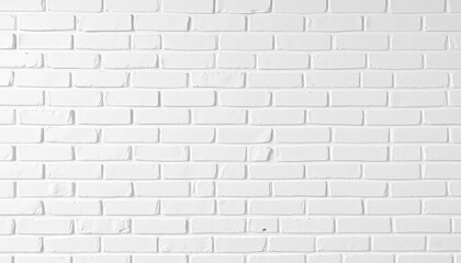 Fototapeta premium Clean, seamless texture of a white painted brick wall, minimalist, aged