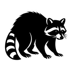 Raccoon silhouette of a illustration vector style