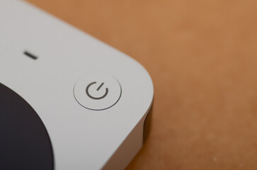 Focused View of Remote Control Shutdown Symbol with Depth of Field