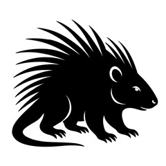 Porcupine silhouette of a  illustration vector style