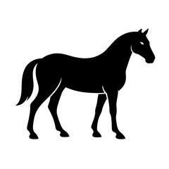 silhouette of a horse illustration vector style 