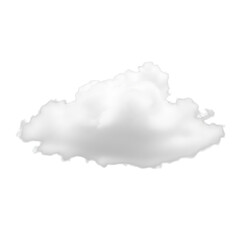 White cloud on blue sky isolated on white or transparent background