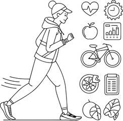 Mental Health & Therapy Line Icon Set – Vector Illustrations for Counseling, Support, and Wellness Apps