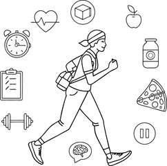 Mental Health & Therapy Line Icon Set – Vector Illustrations for Counseling, Support, and Wellness Apps