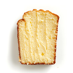 Slice of Moist Vanilla Cake with Fine Crumb Texture