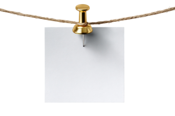 Blank Message Board Golden Pin Announcement Memo Bulletin Note Template Blank Paper Reminder Board