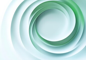 Layered Abstract Background of Overlapping Glossy Discs in Cool Blue and Green Tones with Smooth Gradient Flow