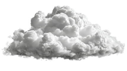 Dynamic cloud formation overhead nature scene digital artwork. Isolated on transparent background, png.