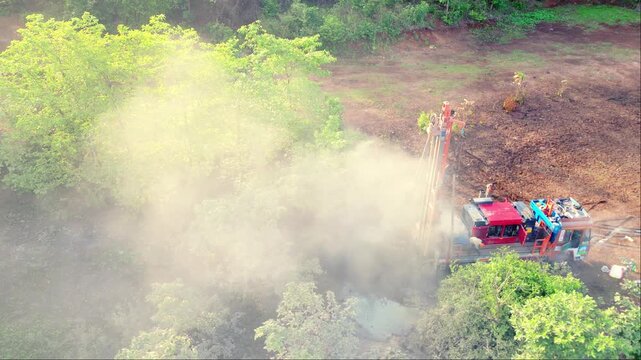 Drone Shot Groundwater Extraction Operation