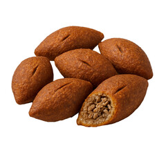 Obraz premium Golden-brown, savory Middle Eastern kebbeh, a classic delicacy with rich flavor.