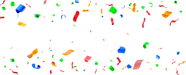 Colorful 3D Confetti Falling in Celebration