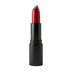 Close up of red lipstick isolated on transparent background
