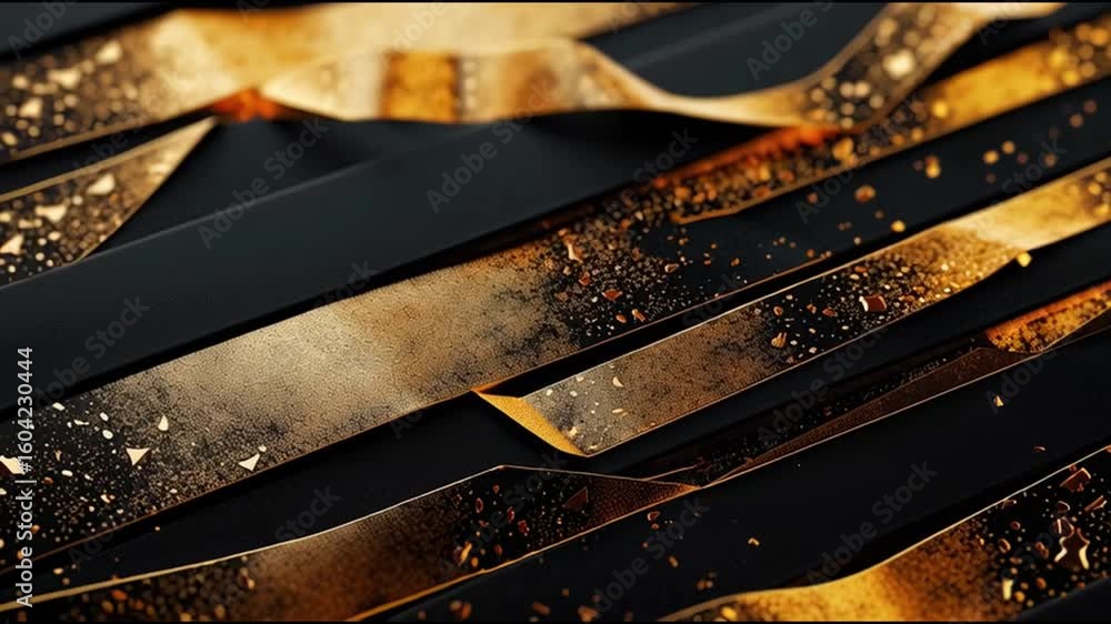 Aufkleber elegant golden stripes creating a striking contrast with dark background in modern design setting