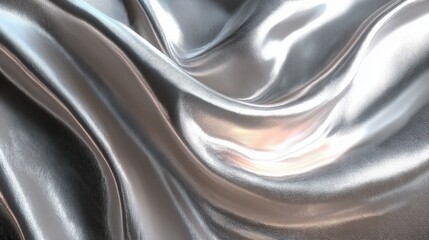 Fototapeta premium Elegant Metallic Fabric with Smooth Reflective Surface