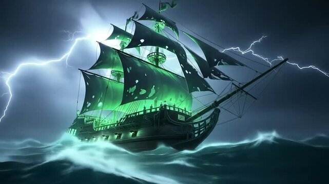 Ghostly ship the flying dutchman