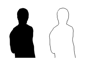 a black and white image of a man in a hood black, hood, image, man, person, silhouette, stand 