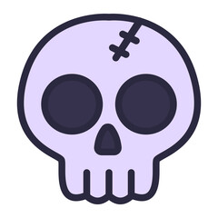 Skull outline flat