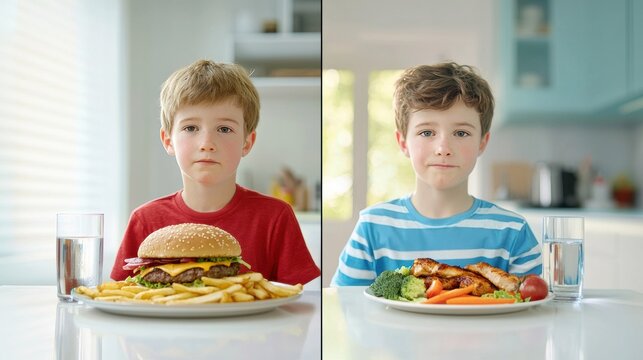 Child's meal transformation highlights the impact of healthy eating choices on happiness