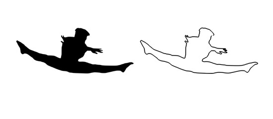 a black silhouette of a woman face and a man face on a white background black, fly, silhouette 